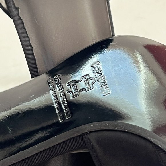 Vera Wang by Stuart Weitzman Black Satin Pointed Toe Pumps Eu40 - Picture 7 of 7